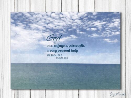 Psalm 46:1 wall art - seascape canvas painting